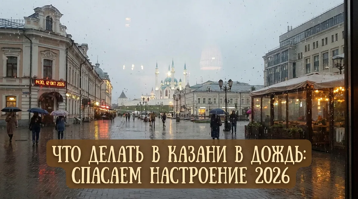 Что делать в Казани в дождь: спасаем настроение, когда за окном серость 2026